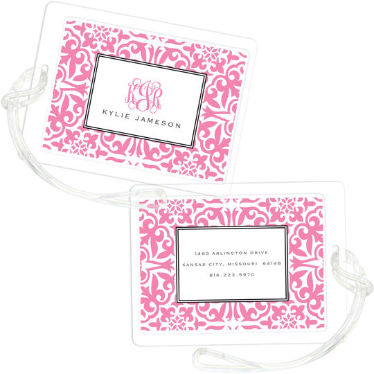 Pretty Pattern Bubblegum Luggage Tags